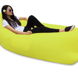 Fast Inflatable hangout Camping Sleep Bed Air Sofa With Side Pocket