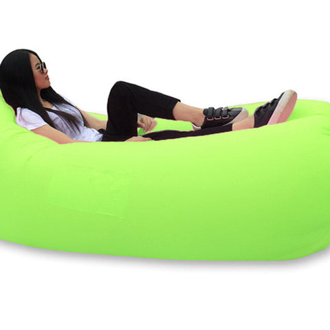 Fast Inflatable hangout Camping Sleep Bed Air Sofa With Side Pocket