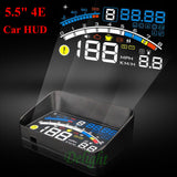 4E 5.5" Car OBD2 II EUOBD car HUD Head Up Display Overspeed Warning System Projector