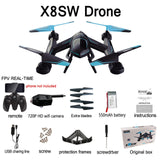 720P FPV Drone X8SW RC Quadcopter Helicopter 2.4G 4CH 6-Axis 1.0MP HD Camera
