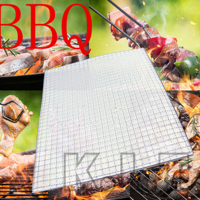 1PCs 40*30 Stainless steel Grid Design Field Electric oven Grilled Mesh Special-Purpose Barbecue tool Grill BBQ Barbacoa