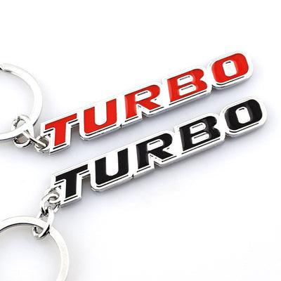 3D Metal Auto keychain Badge Emblem Keyring Case For TURBO