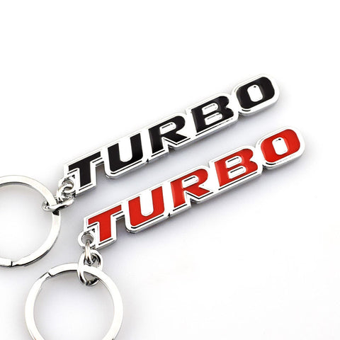 3D Metal Auto keychain Badge Emblem Keyring Case For TURBO