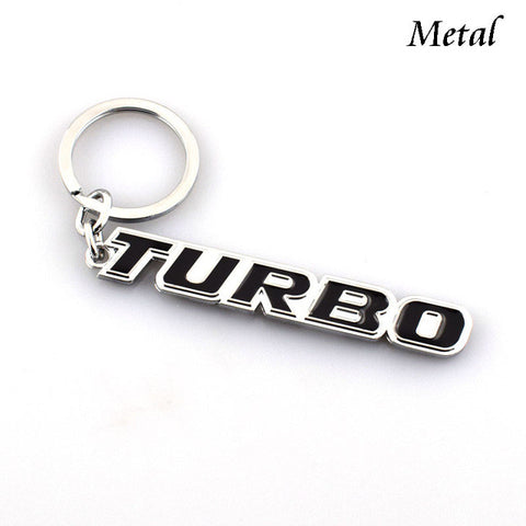 3D Metal Auto keychain Badge Emblem Keyring Case For TURBO