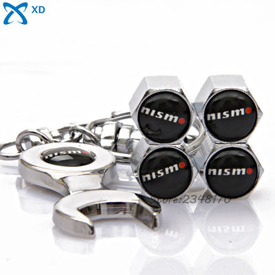 4Pcs For Nismo Logo Stainless Steel Airtight