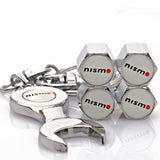 4Pcs For Nismo Logo Stainless Steel Airtight