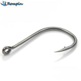 Rompin 50Pcs/box Size #2-15 High Carbon Steel Circle Owner Fishing