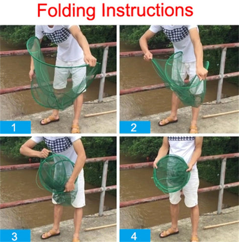 4-6MM Portable Folding Fishing Net
