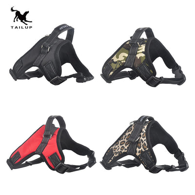 Hot Dog Adjustable Harness Pets Collar Leopard Campo Professional Out Door Dog Harness Hand Strap for Small Large Dogs Pitbulls