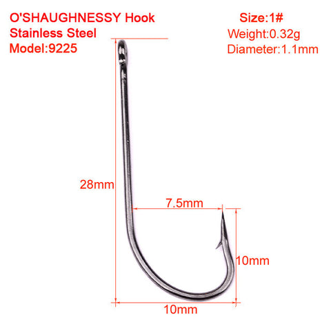 100PC  Big Fish hook 9255-1#-8/0# JIG Hook