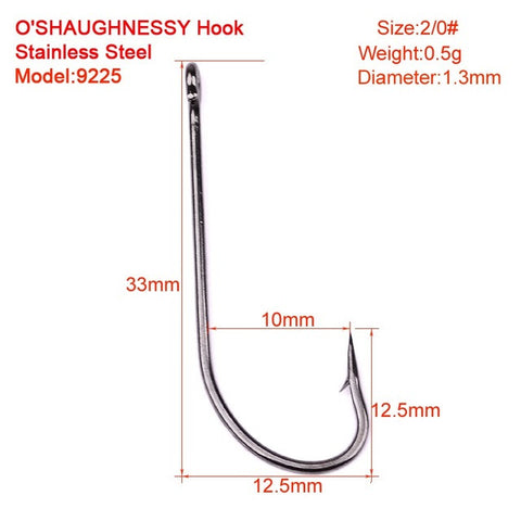 100PC  Big Fish hook 9255-1#-8/0# JIG Hook