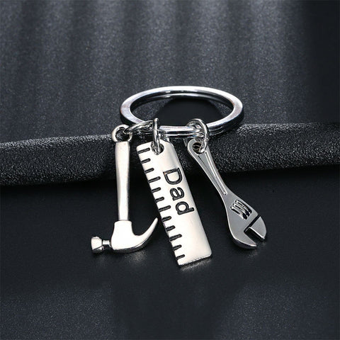 Adjustable Tool Wrench Spanner Rule Hammer Model Key Ring