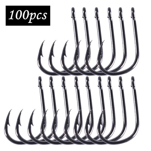 100Pcs fishing hooks(GF) #3-#12 High carbon steel High quality barbed