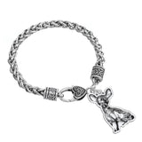 Infinity Love Chihuahua Dog Wheat Chain Bracelet with Heart Lobster Clasp