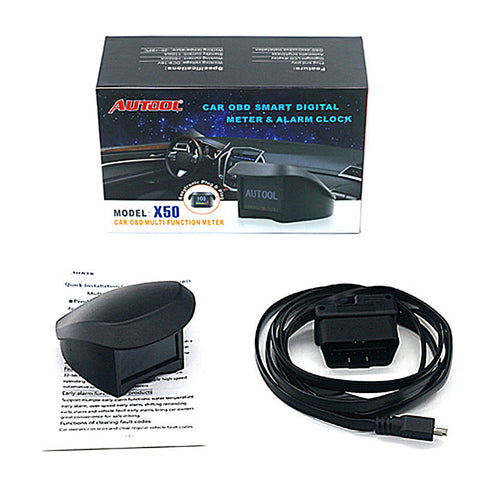 AUTOOL X50 Car OBD Smart Digital & Early Alarm fault code Multi-Function Meter Fast