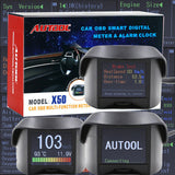 AUTOOL X50 Car OBD Smart Digital & Early Alarm fault code Multi-Function Meter Fast