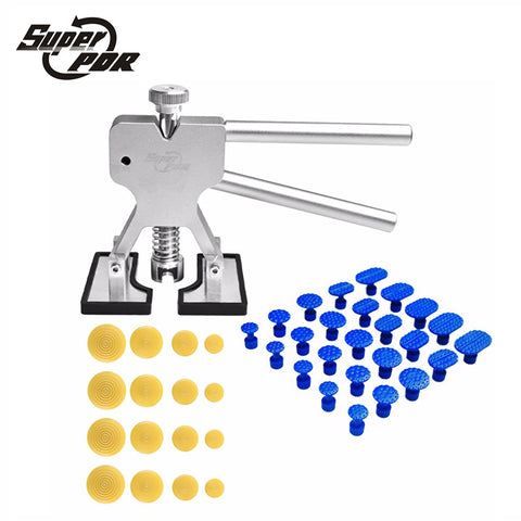 Super PDR Dent Puller Paintless Dent Removal Tools PDR Kit Silver Glue Puller Tabs