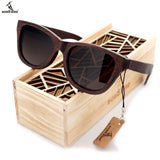 100% Natural Ebony Wooden Sunglasses Polarized With Wooden Gift Box
