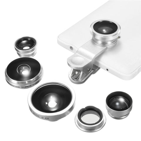 8 In 1 Universal Cellphone Mobile Phone Camera Lens Fisheye Wide Angle Macro Clip