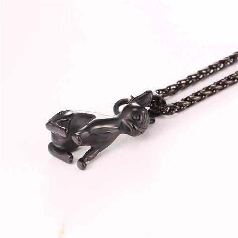 Chihuahuas Dog Pendant Gold/Black Color Animal Stainless Steel