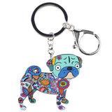 Pug Dog KeyChain Key Ring