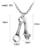 Mens Mechanic Wrench Tool Pendant