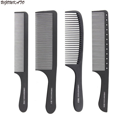 Professional Hair Comb Hard Carbon Flat Head Antistatic Cutting Combs for Salon Styling