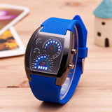 Luxury Brand Quartz Sports Watches LED Digital Silicone Watch Men's Race Speed Car Meter Dial Military Watch Relogio Masculino