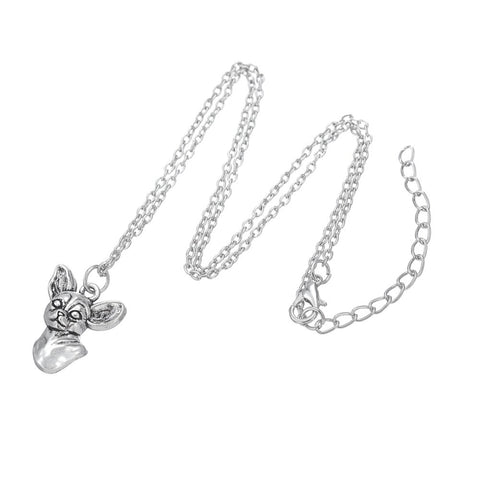 Chihuahua animal dog heart charm pendant necklace