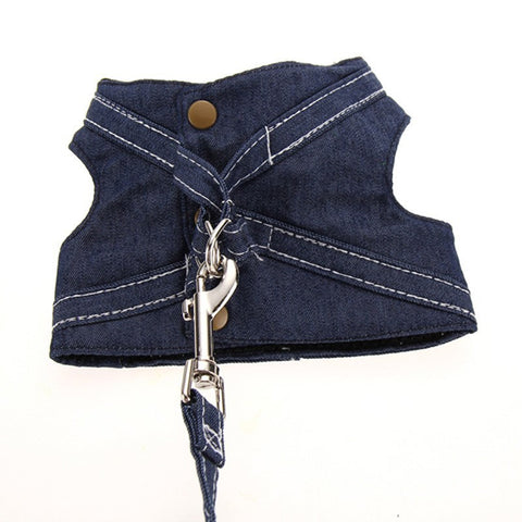 Dark denim harness