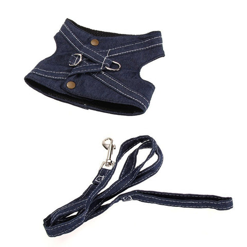 Dark denim harness