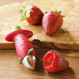 Strawberry Hullers Metal +Plastic Fruit Remove Stalks