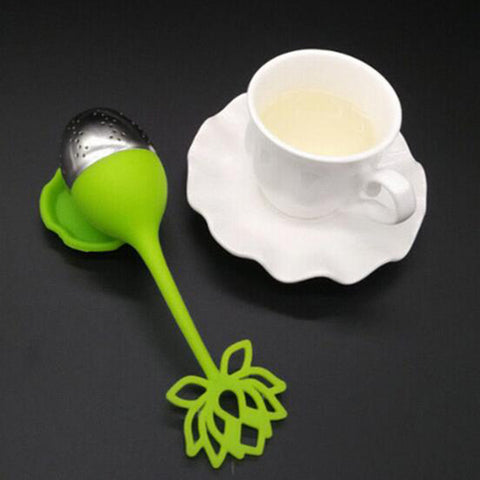 Stainless Steel Tea Infuser Teaspoon Silicone 5 Colors