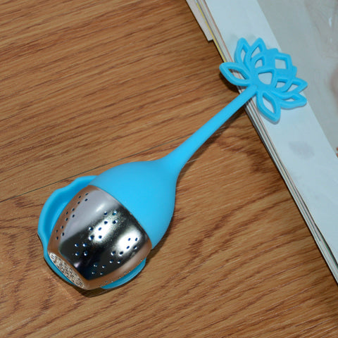 Stainless Steel Tea Infuser Teaspoon Silicone 5 Colors