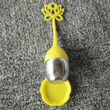 Stainless Steel Tea Infuser Teaspoon Silicone 5 Colors