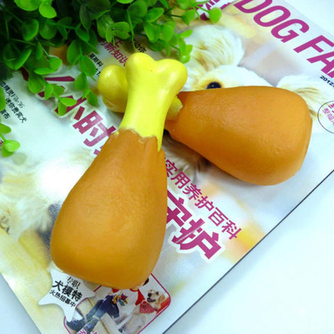 Puppy Chew Squeaker Squeaky Rubber Sound Hamburger Chicken Steak Dog Toy Rubber Non-toxic