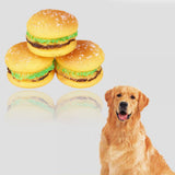 Puppy Chew Squeaker Squeaky Rubber Sound Hamburger Chicken Steak Dog Toy Rubber Non-toxic