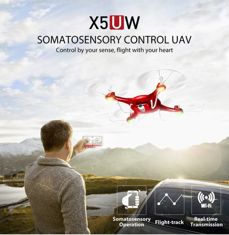X5UW Drone with WiFi Camera HD 720P Real-time Transmission FPV Quadcopter 2.4G 4CH RC