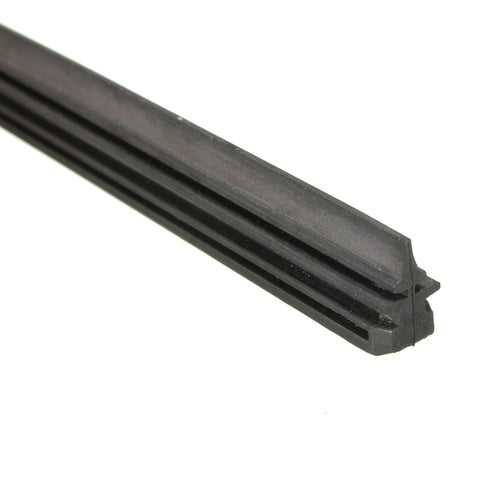 Brand New 2x Universal 6mm 26 Black Natural Rubber Wiper Blade Frameless For Car Bus Windshield