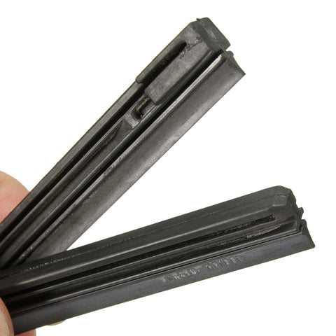 Brand New 2x Universal 6mm 26 Black Natural Rubber Wiper Blade Frameless For Car Bus Windshield