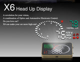 X6 3 Inch Car OBD2 II HUD Head Up Display Overspeed Warning System Projector Windshield