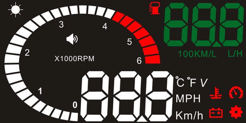 X6 3 Inch Car OBD2 II HUD Head Up Display Overspeed Warning System Projector Windshield