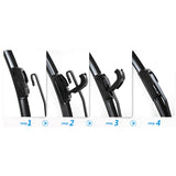 19'' Universal U-Type Windshield Wiper Blades Windscreen Silicone Rubber