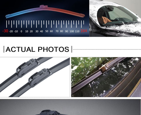 19'' Universal U-Type Windshield Wiper Blades Windscreen Silicone Rubber