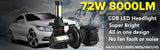 1 Set 80W 9600LM CSP LED Headlights 40W 4800LM H4 H7 H11 H13 9005 9006 Car LED Headlight Bulb Hi-Lo Single Beam Auto Front Lamp
