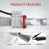 1 Set 80W 9600LM CSP LED Headlights 40W 4800LM H4 H7 H11 H13 9005 9006 Car LED Headlight Bulb Hi-Lo Single Beam Auto Front Lamp