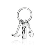 Adjustable Tool Wrench Spanner Rule Hammer Model Key Ring "Papa"