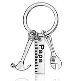 Adjustable Tool Wrench Spanner Rule Hammer Model Key Ring "Papa"