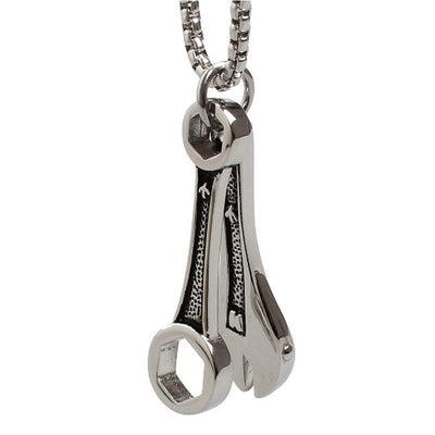 Classic Wrench 316L Stainless Steel Necklaces Spanner 23in