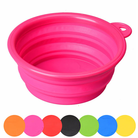 Silicone Collapsible Feeding Water Dish bowl